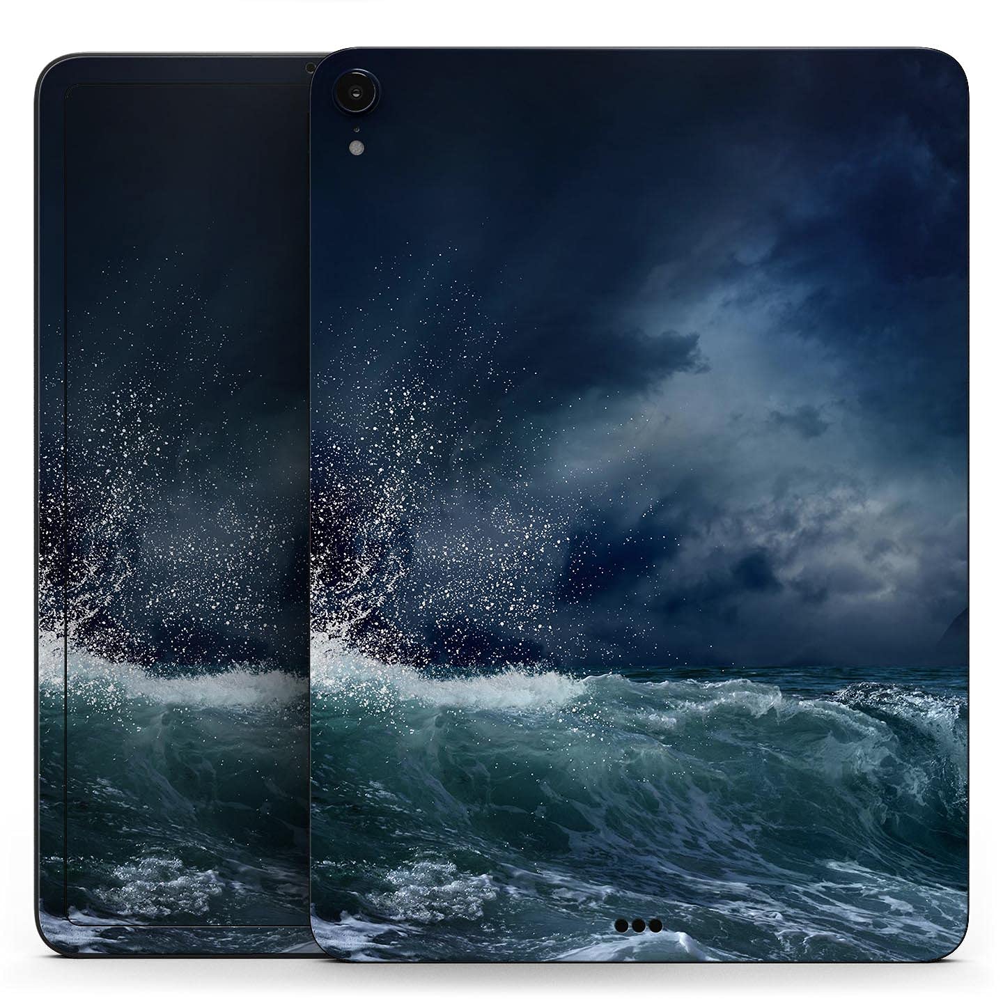 Design Skinz Crashing Waves Full-Body Wrap Decal Protective Skin-Kit Compatible with Apple iPad (A1219/A1337)