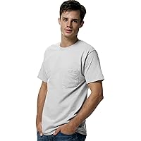 Hanes Men's Tagless Tee With Pocket, 3-pack, Ash, Small