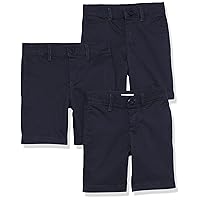 Amazon Essentials Boys and Toddlers' Uniform Woven Flat-Front Shorts-Discontinued Colors, Multipacks