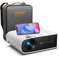 Projector with WiFi 6 and Bluetooth, YABER C450 19000L 4K Support Native 1080P Portable Outdoor Projector, 200