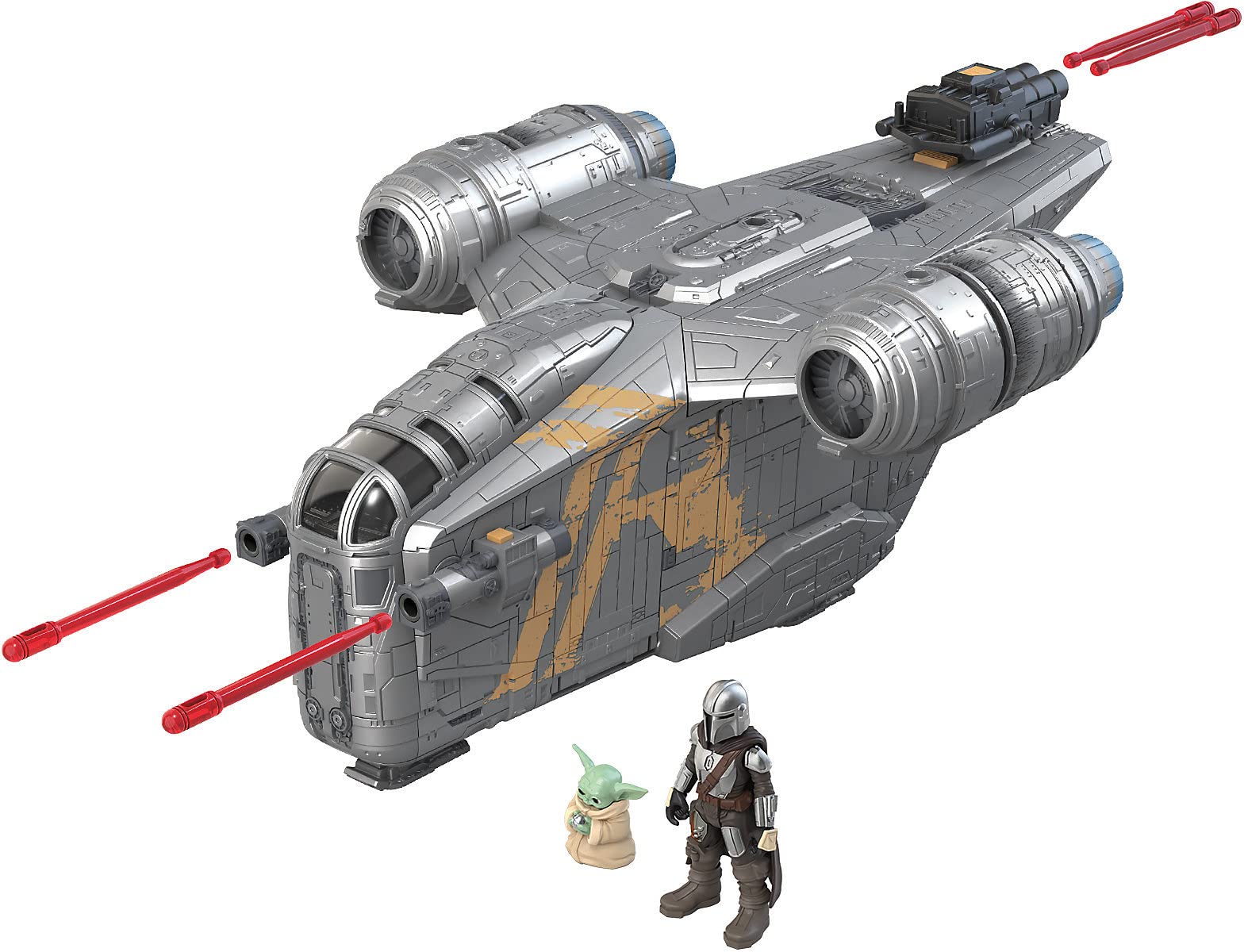 STAR WARS Hasbro Mission Fleet The Mandalorian The Child Razor Crest Outer Rim Run Deluxe Vehicle with 2.5-Inch-Scale Figure,for Kids Ages 4 and Up