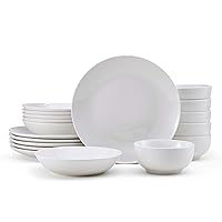 Porcelain 18-Piece Dinnerware Set, Service For 6, Alexis