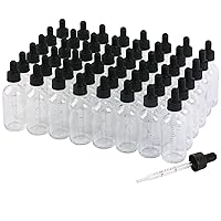 2oz Glass Dropper Bottle,Preety Texture Tincture Bottles With Precise Scales Eye Droppe,for All Kinds Of Mixed Liquids,Leak-Proof Design for Easy Travel