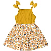 Idgreatim 2-7T Toddler Girls Summer Dress Cute Bowknot Strap Dresses Casual Sleeveless Sling Sundress