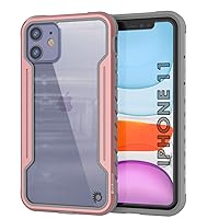 Punkcase iPhone 11 [Armor Stealth Series] Ultra Thin & Protective Military Grade Multilayer Cover W/Aluminum Frame [Clear Back] Ultimate Drop Protection for Your iPhone 11 (6.1