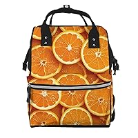 Diaper Bag Backpack Orange slices Maternity Baby Nappy Bag Casual Travel Backpack Hiking Outdoor Pack