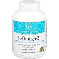 WomenSense by Natural Factors, RxOmega-3 Fish Oil, Supports a Healthy Heart and Joints with Primrose Oil, Omega-3 DHA and EPA, Gluten Free, 120 softgels (60 servings)