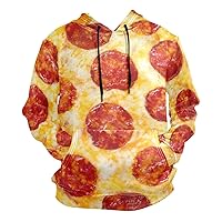 ALAZA Pepperoni Pizza Hoody Sweatshirt Sweater Men S