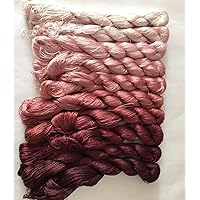 SELCRAFT 10 skeinsnatural Mulberry Silk Embroidery Threads Floss 40m per Skein #24 40m per Skein