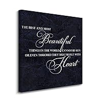 Motivational Canvas Prints Wall Art The Best And Most Beautiful Things in The World Painting Artwork Canvas Wall Art, Modern Wall Decor for Home Office School, Birthday Gift, 8x8 Inch