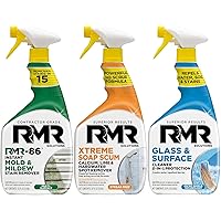 RMR-86 Mold Stain Remover Spray, RMR Xtreme Soap Scum Remover, and RMR 2-in-1 Glass and Surface Cleaner Bundle