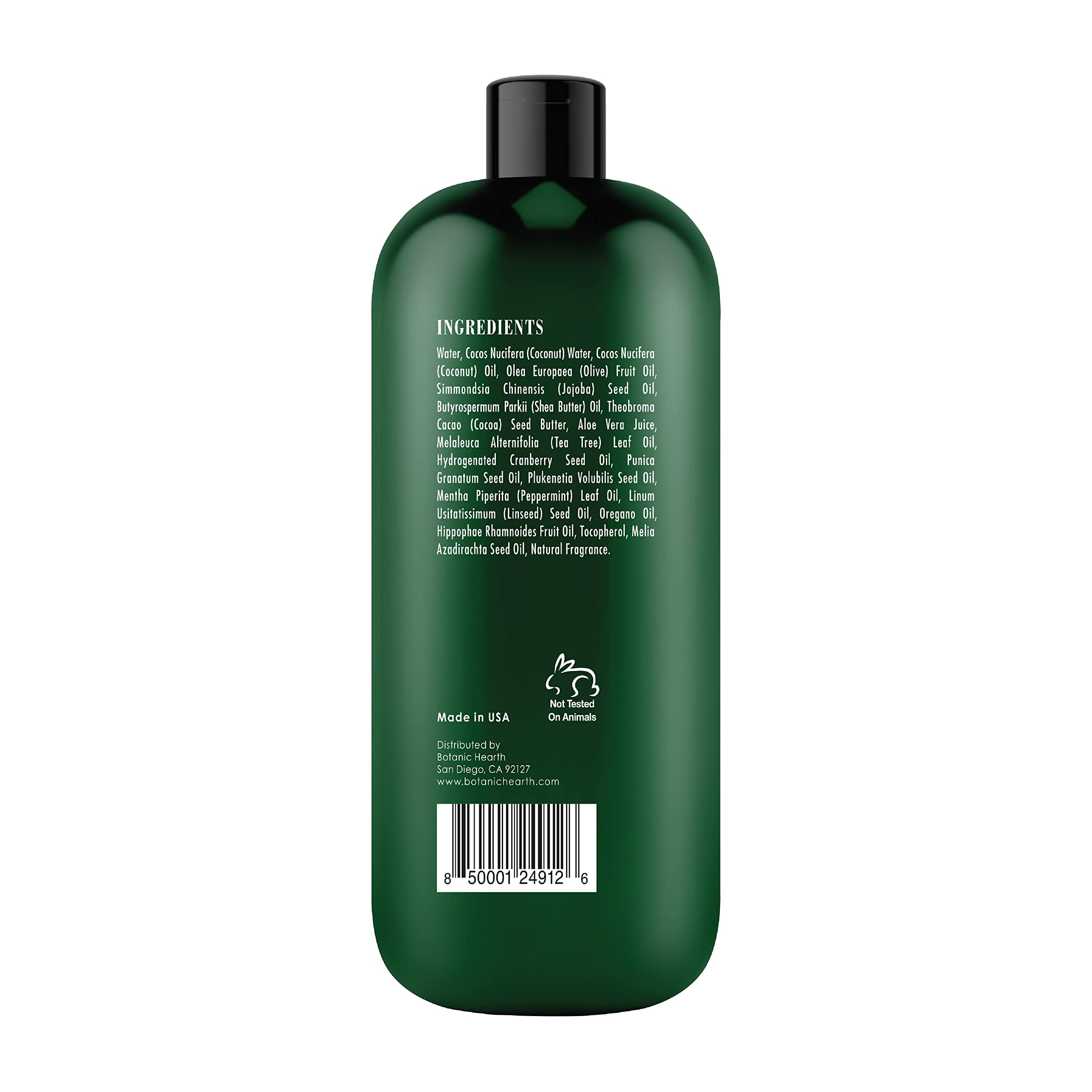 Botanic Hearth Tea Tree Body Wash, Helps with Nails, Athletes Foot, Ringworms, Jock Itch, Acne, Eczema & Body Odor, Soothes Itching & Promotes Healthy Skin and Feet, Naturally Scented, 16 fl oz