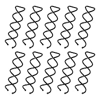 10PC Spiral Hair Pins, Twist Hair Pins Corkscrew Hair Pins Spin Pins Non-Scratch Round Clip for Women Hair Style DIY (Black)