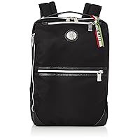 Orobianco NASCERE Men's Business Backpack, Genuine Product, A4 Size, 13.3-Inch Laptop Storage, Black/Black