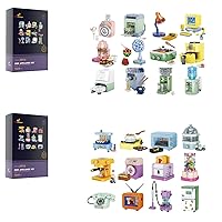 JMBricklayer Girls Building Set 20114 & 20115, 12PCS Mini Home Appliances Friends Toy Sets for Kids, Party Favors Gifts for Girls Boys