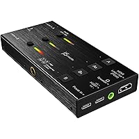 j5create Live Video Capture Card - Dual HDMI to USB-C, Supports 1080p 60Hz Video and Audio Recording, Power Delivery 60W Pass Through, Ideal for PC Xbox Playstation Android Game Live Streaming (JVA06)