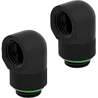 Corsair Hydro X Series 90° Rotary Adapter Twin Pack, Black, Model Number: CX-9055009-WW