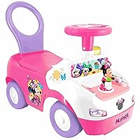Disney: Minnie Mouse Lights 'N' Sounds Ice-Cream Car - Ride-On, Foot to Floor, Kids Car, Push & Pull, Ages 12-36 Months