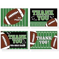 AnyDesign 32 Pack Football Thank You Cards with Envelopes Stickers 4 Design Rugby Blank Note Cards Thank You Couch Cards for Football Season Games Supplies, 4 x 6 Inch