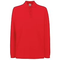 Fruit of the Loom Mens Premium Long Sleeve Polo Shirt