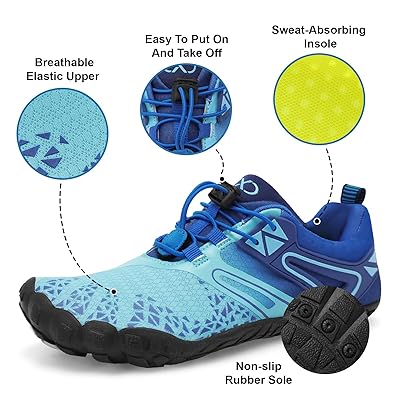 XIHALOOK Athletic Hiking Water Shoes Womens Mens Quick Dry Barefoot Beach  Walking Kayaking Surfing Training Shoes