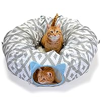 Large Cat Tunnel Bed, Cat Bed, Pop Up Bed, Cat Toys, White