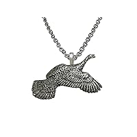 Flying Turkey Bird Pendant Necklace