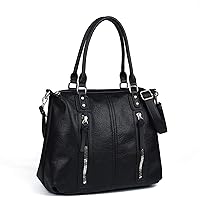 Tote Shoulder Handbags for Women, Large Capacity Clutch Faux Leather Top Handle Bags