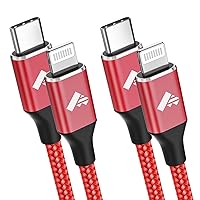 Aiminu USB C to iPhone Cable 3ft 2Pack, USB C to Lightning Cable Fast iPhone Charger MFi Certified Type C iPhone Cable Braided Power Charging Cord for iPhone 14 13 12 11 Pro Max X XS XR 8 7 Plus SE