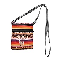 Handcrafted Peruvian Cell Phone Backpack - Unique Cusquenian Design - Style and Tradition in a Backpack, Small Unisex Wallet (Style 1)