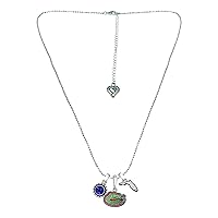 Florida Gators Home Sweet Home Silver Crystal Necklace Jewelry Gift UF