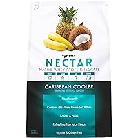 Syntrax Nutrition Nectar, 100% Whey Isolate Protein Powder, Refreshing Fruit Flavor, Caribbean Cooler, 2 lbs