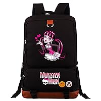 Water Resistant Daypack Monster High Graphic Bookbag,Draculaura Canvas Backpack for Hiking,Travel,Outdoor
