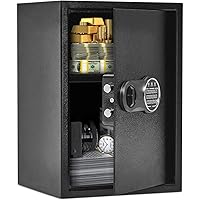 Security Safe with Digital Keypad Lock, 19.6 x 13.7 x 12.2 Inches Steel Safe with Interior Lining and Bolt Down Kit, Secure Documents, Jewelry, and Valuables
