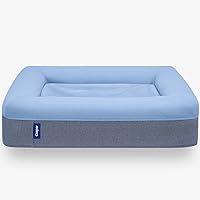 Dog Bed, Plush Memory Foam, Small, Blue
