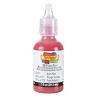 Scribbles 13904 3D Fabric Paint Shiny- Barn Red