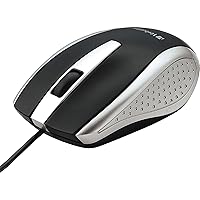 Verbatim Wired USB Computer Mouse - Corded USB Mouse for Laptops and PCs - Right or Left Hand Use, Silver 99741 1.4