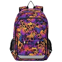 ALAZA Skull Pattern Backpack Bookbag Laptop Notebook Bag Casual Travel Trip Daypack for Women Men Fits 15.6 Laptop
