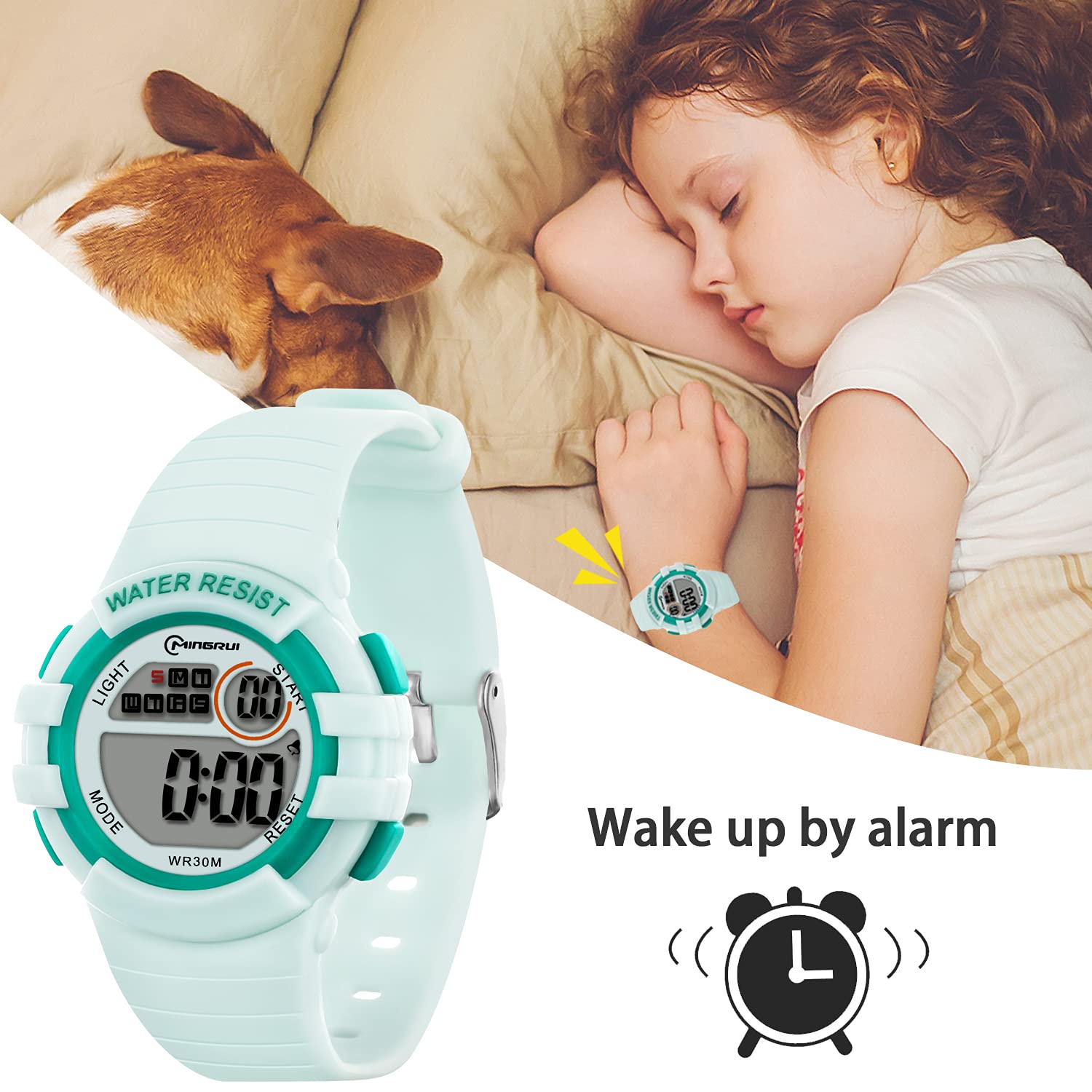 CKV Kids Digital Watch Waterproof for Girls Boys with Alarm Stopwatch Night Light Calendar Wrist Watch Outdoor Sports Multifunction Wristwatch