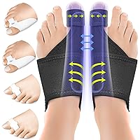 BLITZU Bunion Corrector & Hammer Toe Corrector for Women & Men, Toe Straightener for Crooked Toes, Orthopedic Bunion Correction Splint, Hallux Valgus Brace, Toe Separators for Big Toe Pain Relief.