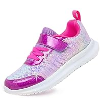 Toandon Toddler Kids Sneakers Sparkle Fashion Glitter Sequins Canvas Shoes