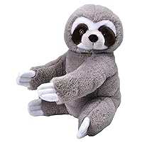 Wild Republic EcoKins Sloth Stuffed Animal 12 inch, Eco Friendly Gifts for Kids, Plush Toy, Handcrafted Using 16 Recycled Plastic Water Bottles