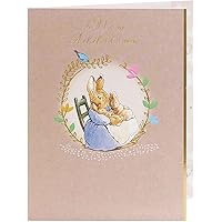 New Baby Congrats Card - Peter Rabbit New Baby Congrats Card - Peter Rabbit Birth Congrats Card - Cute New Baby Greeting Card - Baby Boy Card - Baby Girl Card, Multi (723635-0-1)