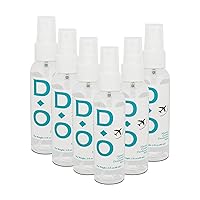 100% Natural, Crystal Deodorant Mist - Mini Travel Size, 2 Floz, No Aluminum Chlorohydrate, Parabens, Propyls, or Other Chemicals (6 Pack)