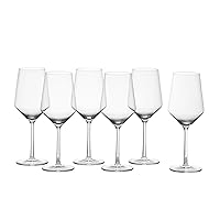 Zwiesel Glas Tritan Crystal Pure Stemware Collection Glassware, 6 Count (Pack of 1), Cabernet/All Purpose, Red or White Wine Glass, 18.2 ounces, Multi_color