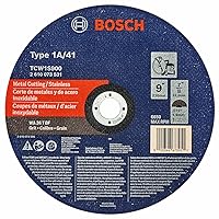 BOSCH 9 in. x .075 in. x 7/8 in. Arbor Type 1A/41 36 Grit Abrasive Wheel Ideal for Metal Cutting