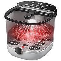 Foot Spa Bath, Foot Bath Basin Massager, Household Foot Soak Tub with Heat, Red Light, Temperature Control, Jets, for Relaxation and Stress Relief (Color : A)