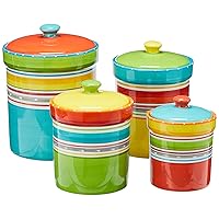 Certified International 4 Piece Mariachi Canister Set, Multicolor