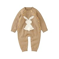 Boy Cotton Bunny Knit Jumpsuit Cartoon Outfits Romper Baby Sweater Girl Boys Romper&Jumpsuit Toddlers Sweatshirts