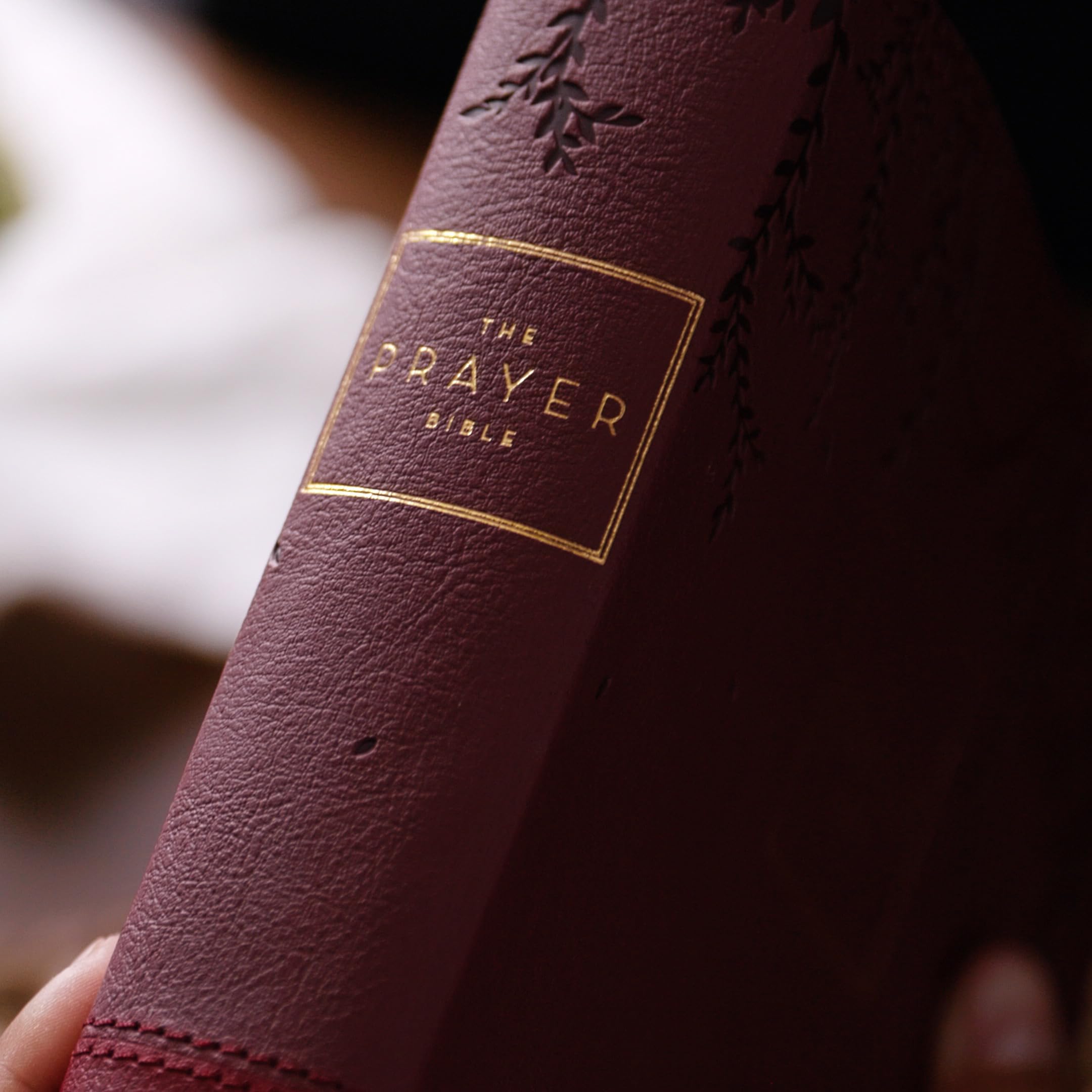 The Prayer Bible: Pray God’s Word Cover to Cover (NKJV, Burgundy Leathersoft, Red Letter, Comfort Print)